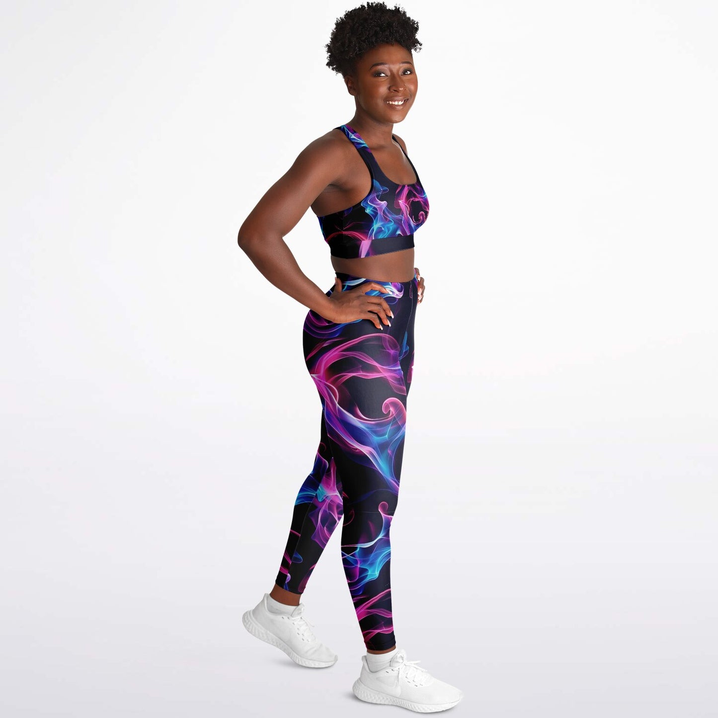 Neon Smoke 1 Padded Sports Bra & Leggings -