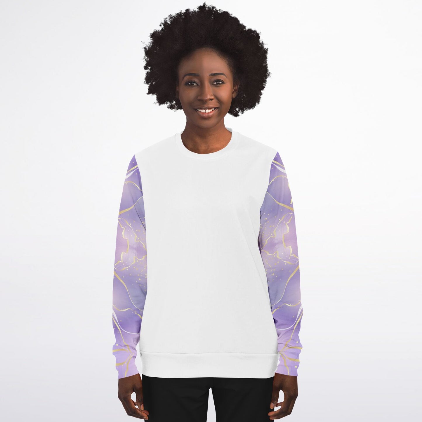 Crew Sweatshirt - Purple with Gold