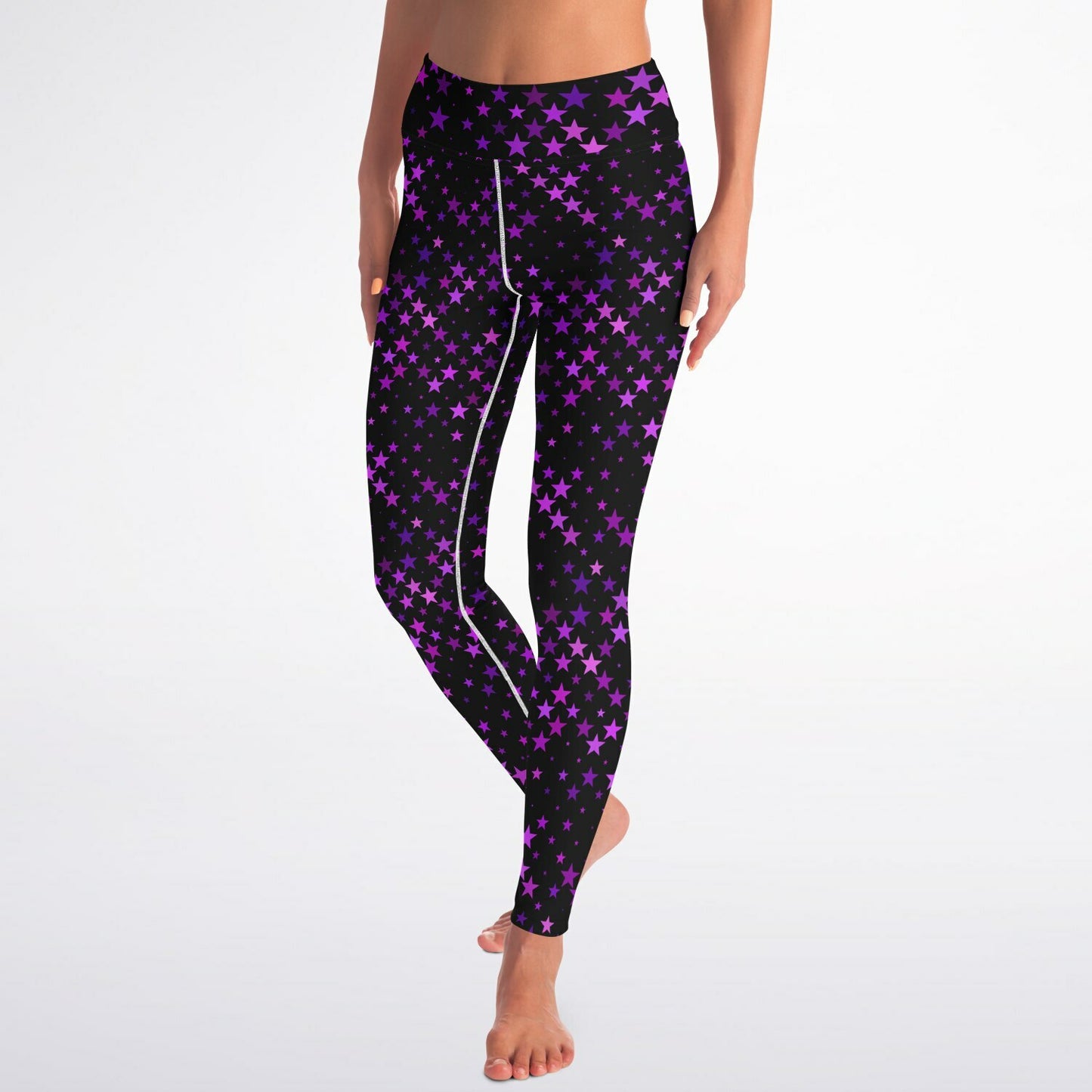 Purple Star Yoga Leggings - AOP
