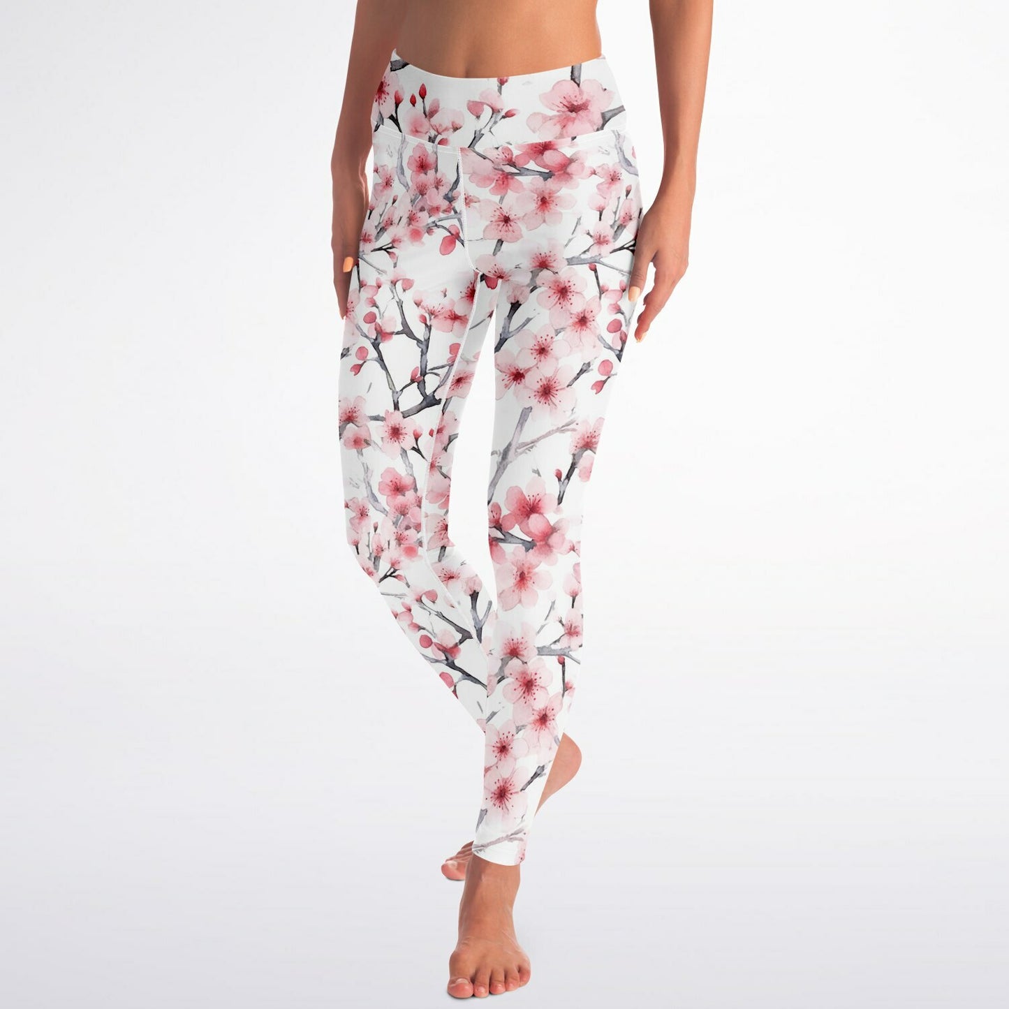 Pink Tree Blossom's Yoga Leggings - AOP