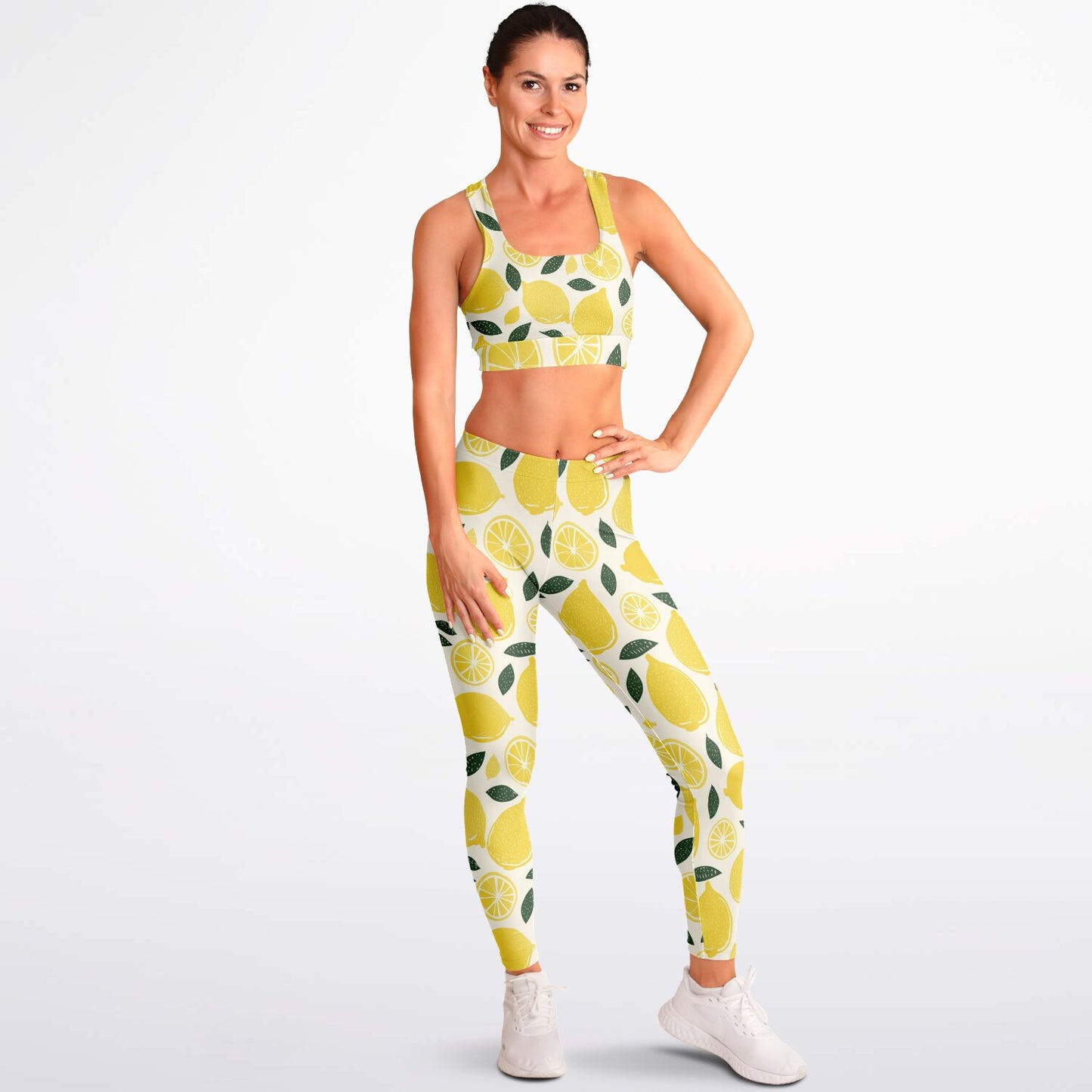 Lemon Padded Sports Bra & Leggings - AOP