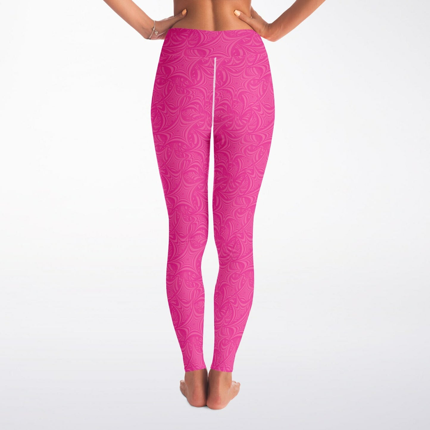 Pink stars Yoga Leggings - AOP