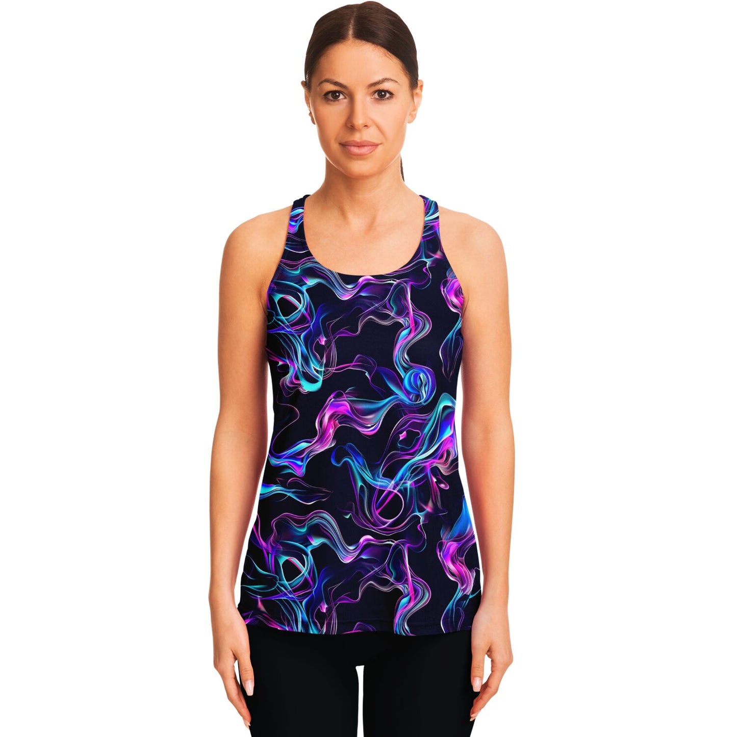 Neon Smoke Racerback Tank Top - AOP D5