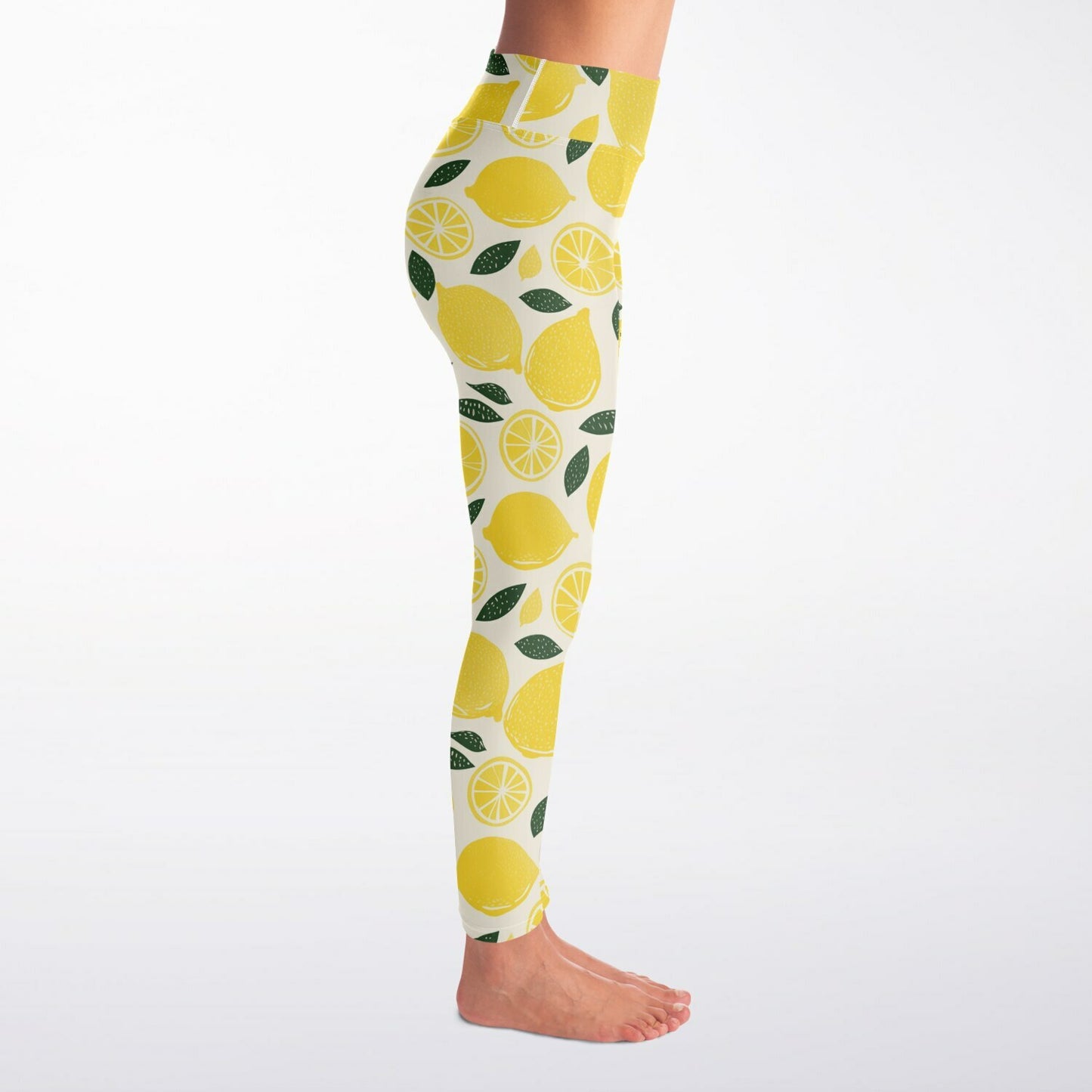 Lemon Yoga Leggings - AOP