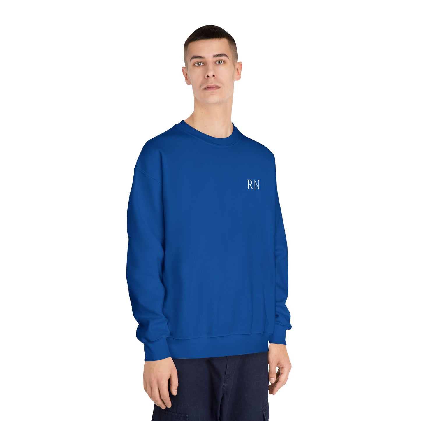 Crewneck Sweatshirt with RN & MICU Design - Cozy Medical Apparel