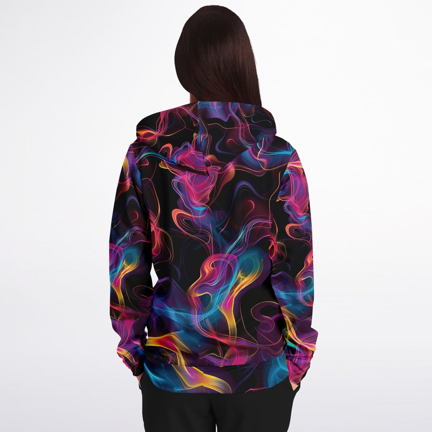 Neon Smoke 4 Fashion Zip-Up Hoodie -