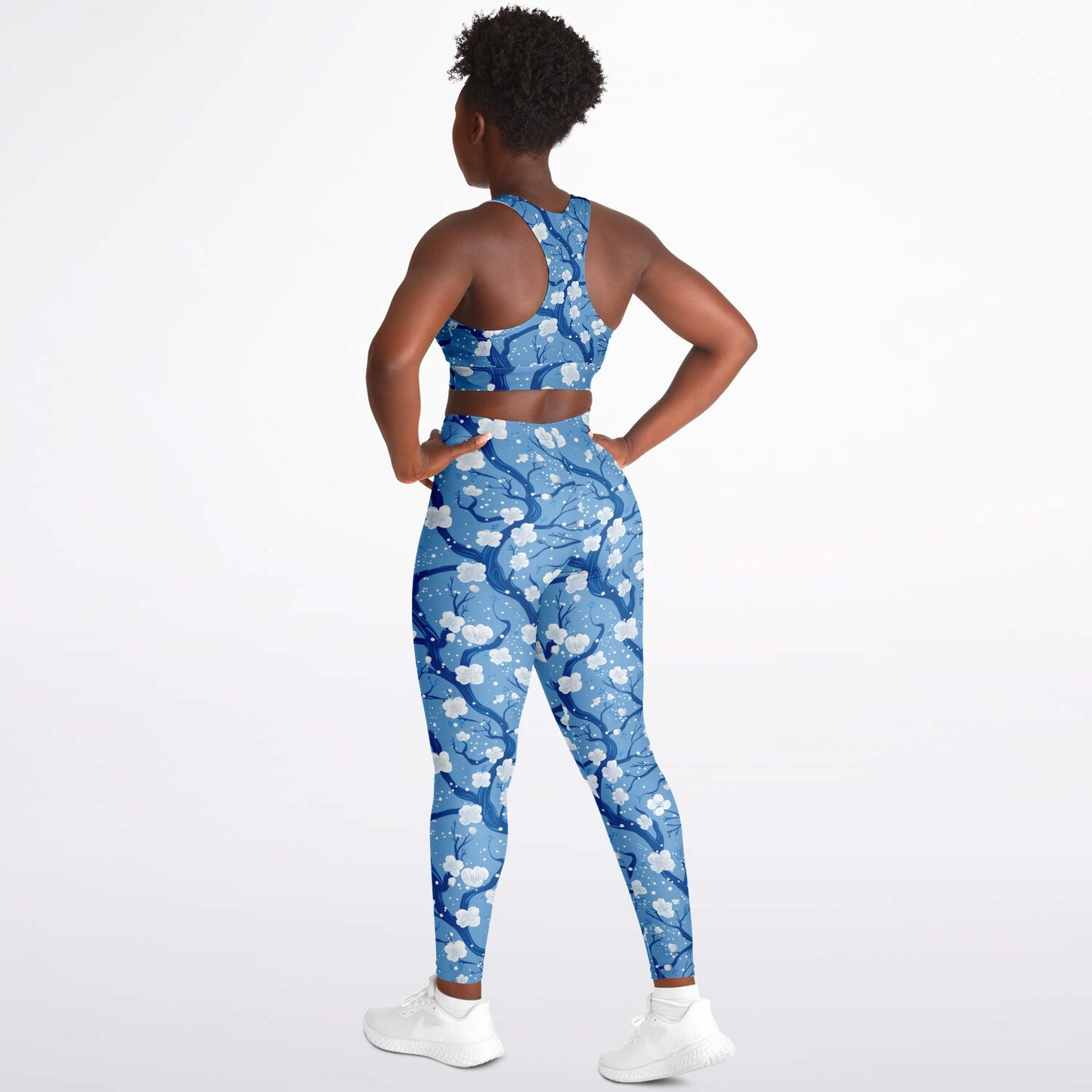 Blue poplar tree Padded Sports Bra & Leggings - AOP
