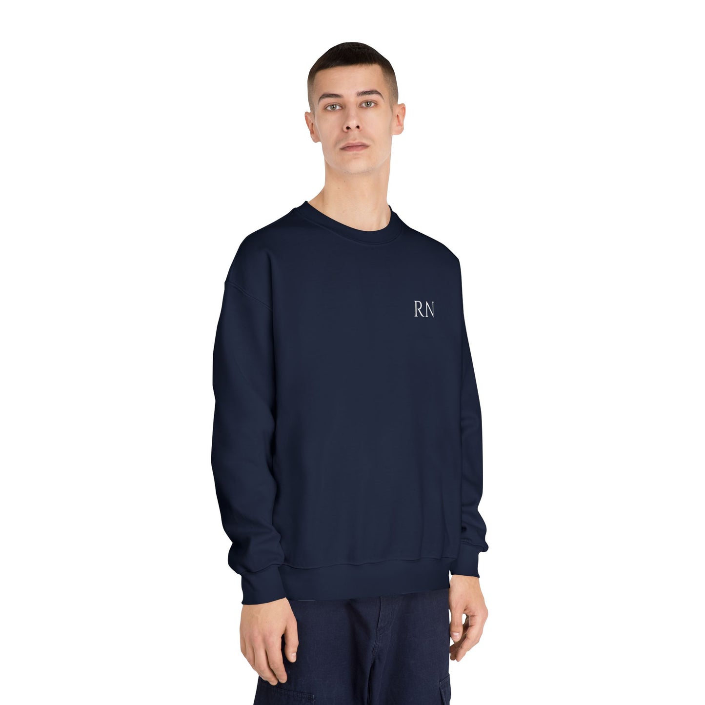 Crewneck Sweatshirt with RN & MICU Design - Cozy Medical Apparel
