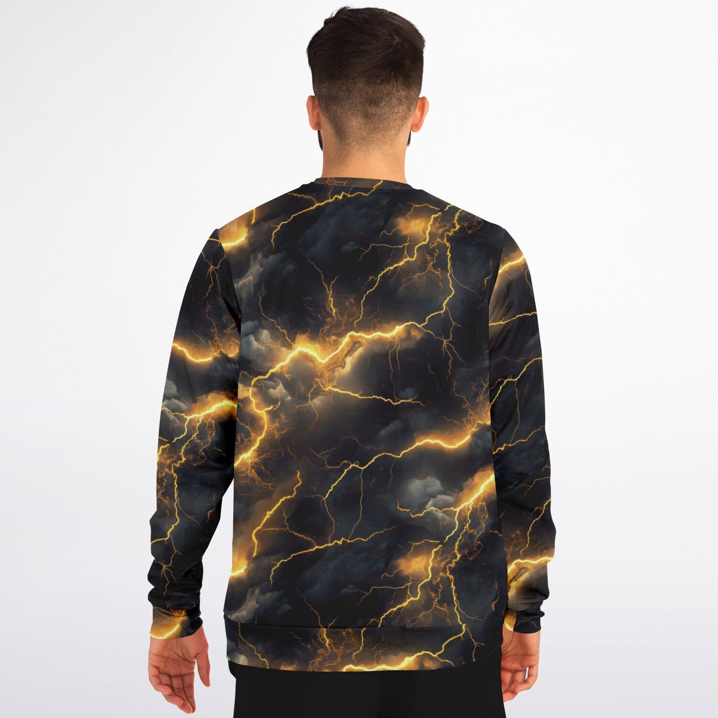 Gold Lightening Crew Sweatshirt -