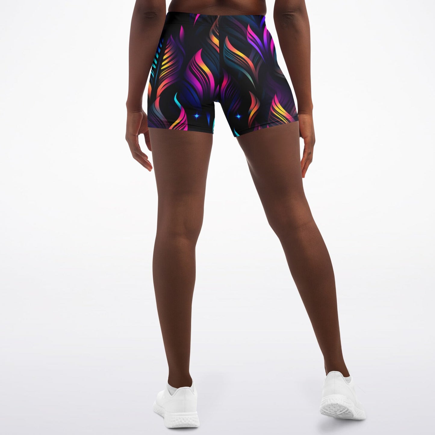 Neon Lights Legging Shorts - AOP D1