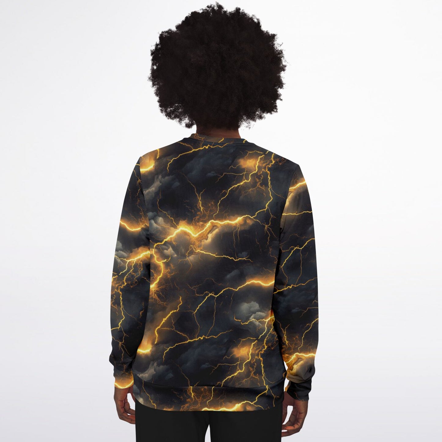 Gold Lightening Crew Sweatshirt -