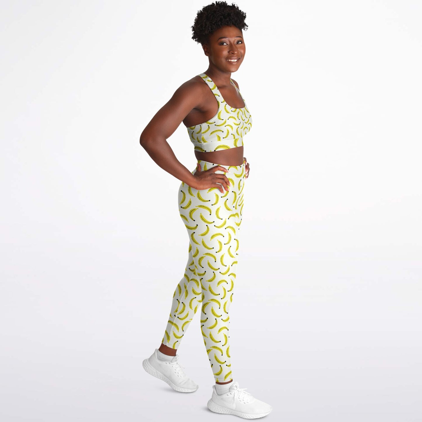Banana's Padded Sports Bra & Leggings - AOP