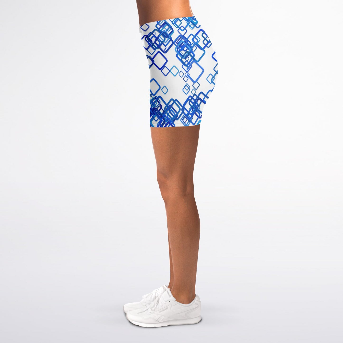 Blue squares Legging Shorts - AOP