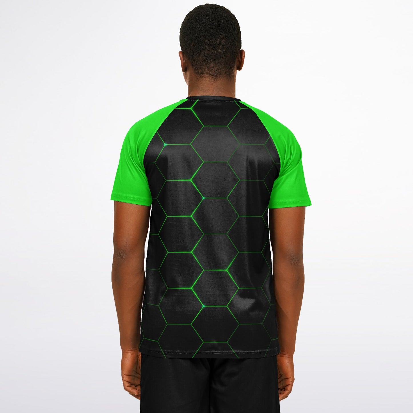 Hex Carbon with Green Men's Active Wear Jersey