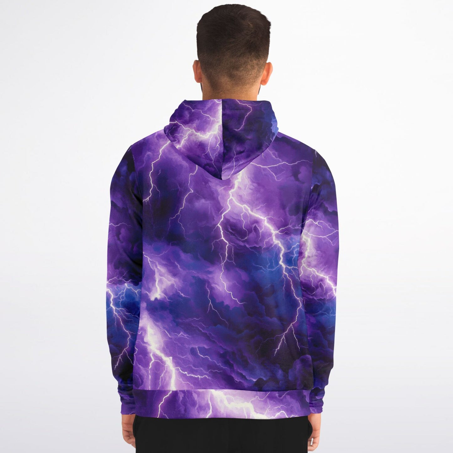 Purple Lightening Fashion Zip-Up Hoodie -