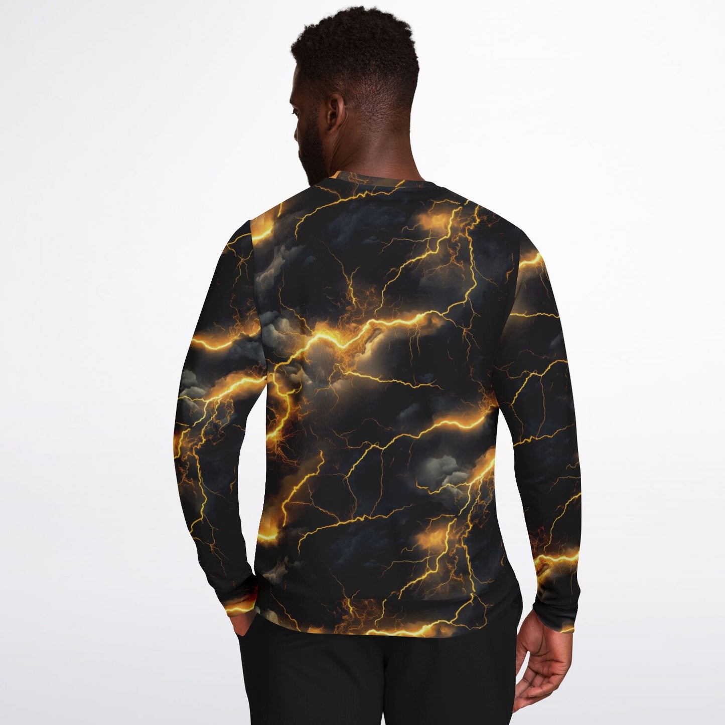 Gold Lightening Crew Sweatshirt -