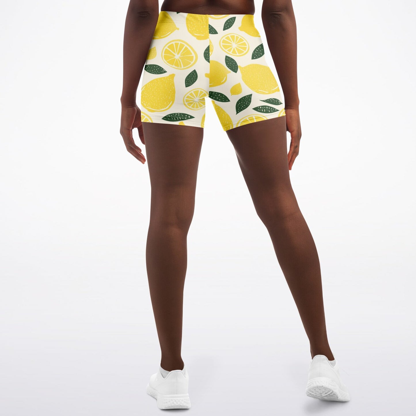 Lemon Legging Shorts - AOP