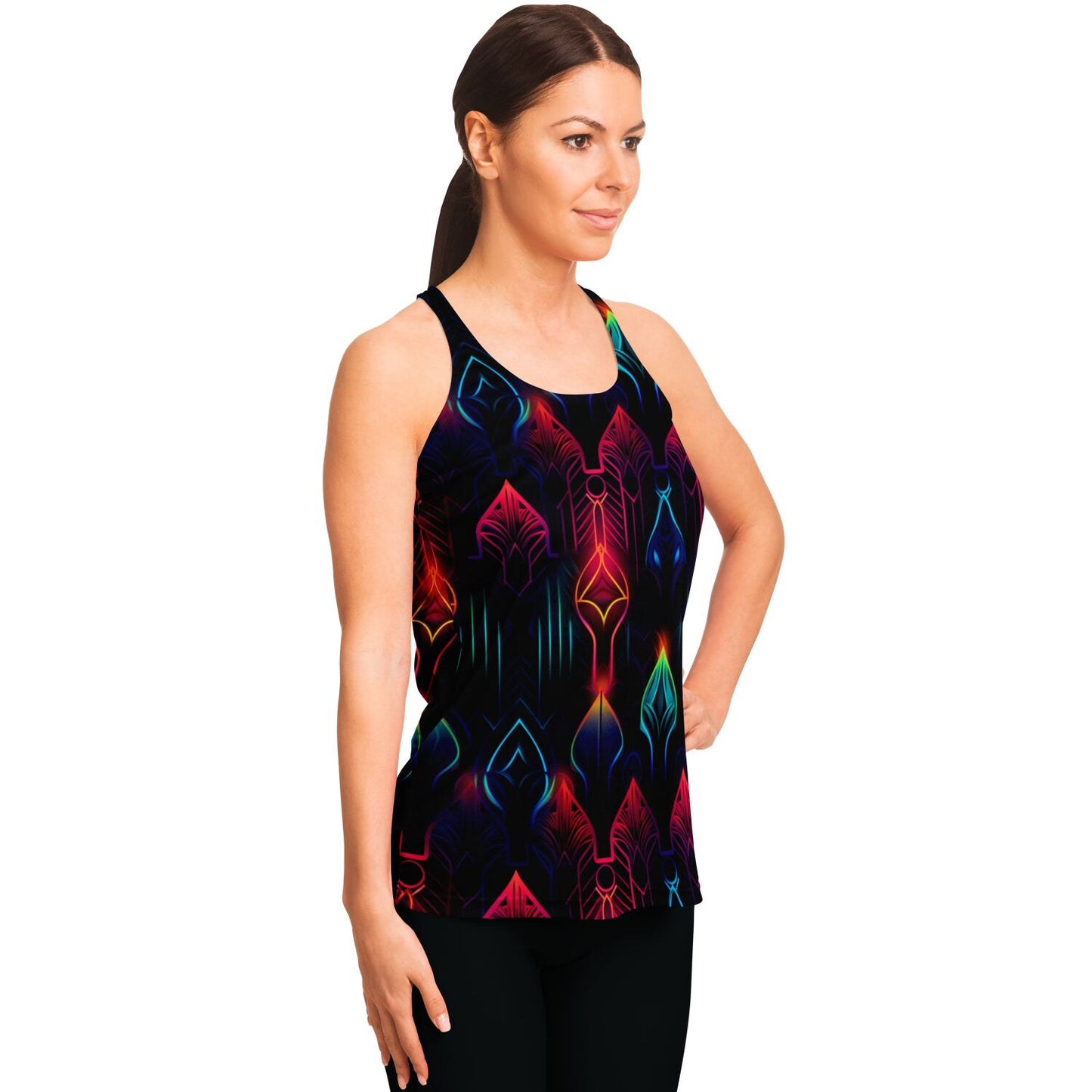 Neon Lights Racerback Tank Top - AOP D2