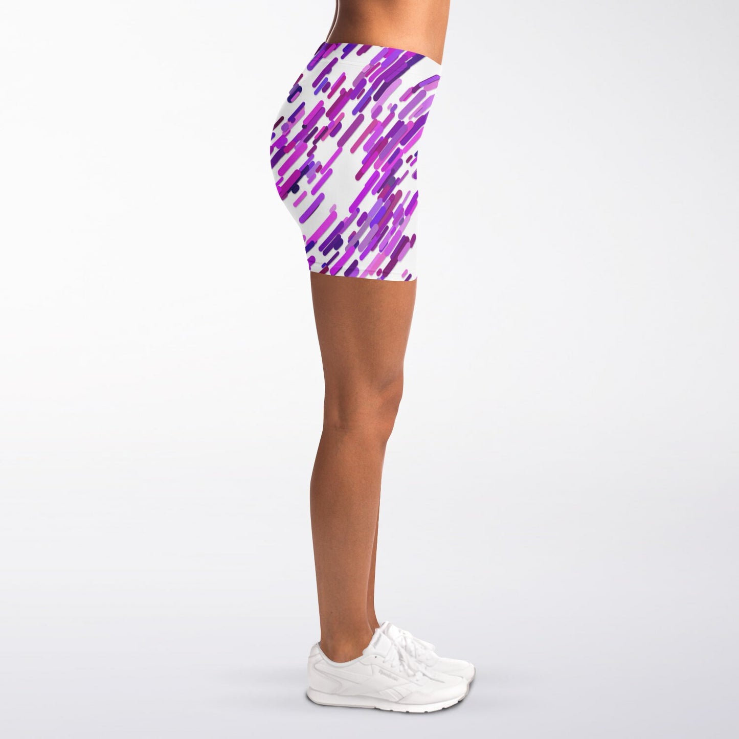 Purple abstract Legging Shorts - AOP