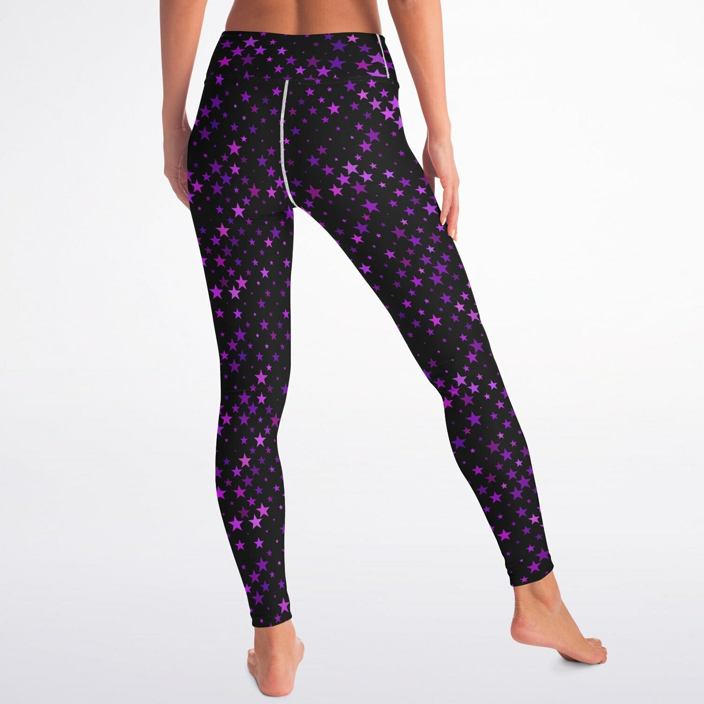 Purple Star Yoga Leggings - AOP