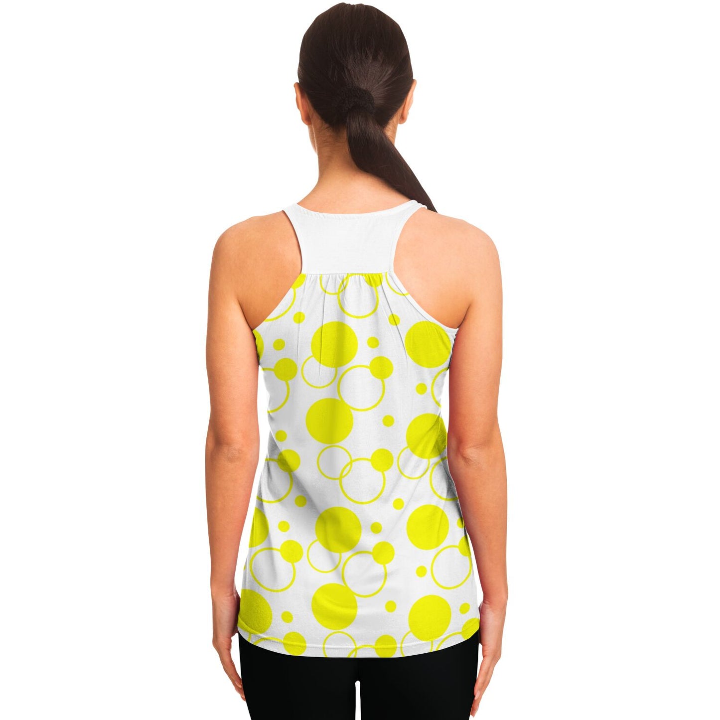 Yellow polka dots Racerback Tank Top - AOP D!