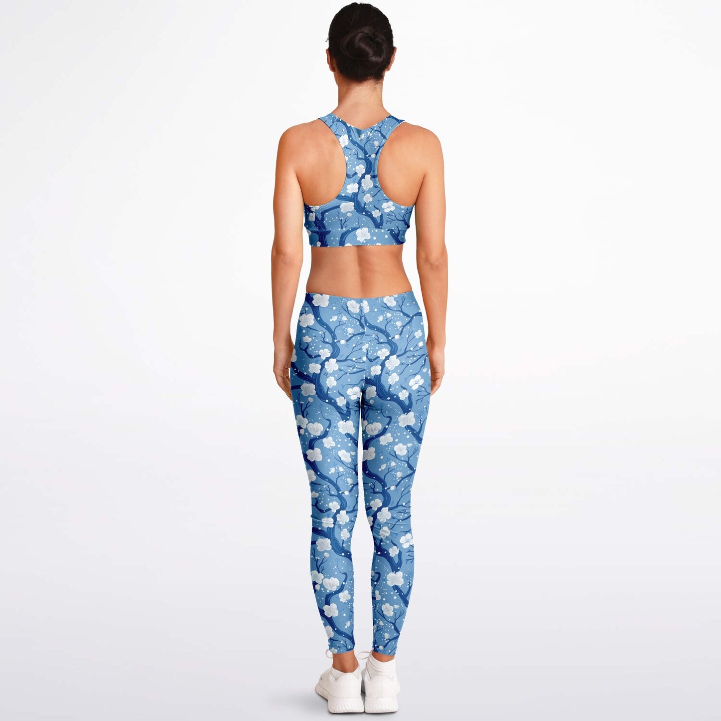 Blue poplar tree Padded Sports Bra & Leggings - AOP