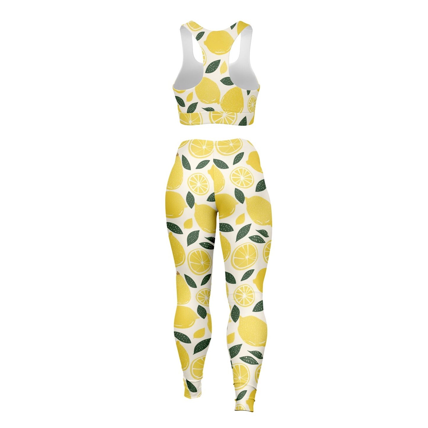 Lemon Padded Sports Bra & Leggings - AOP
