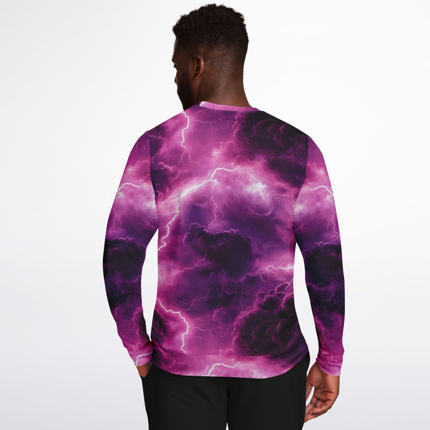Pink Lightening Crew Sweatshirt -
