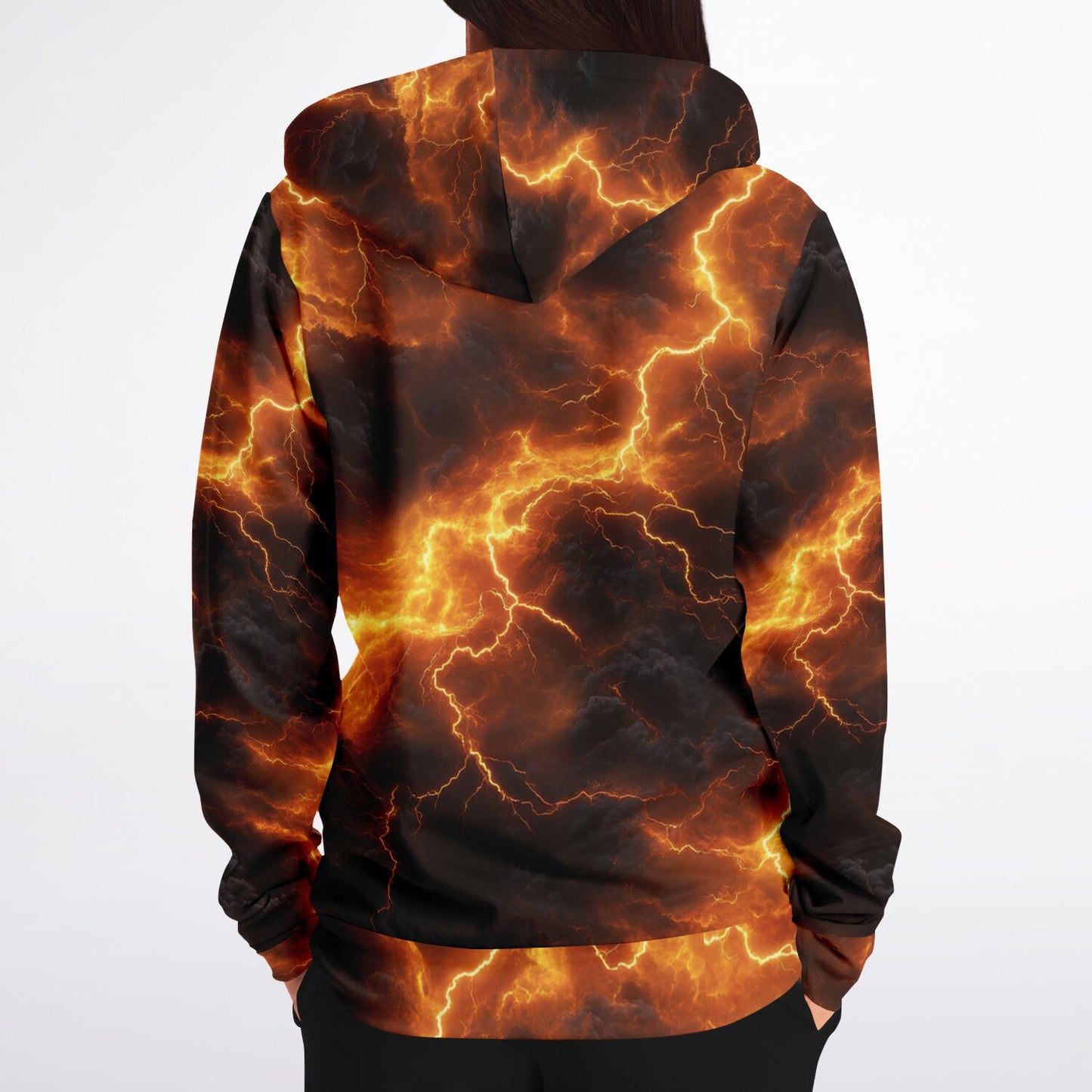Yellow Lightning Fashion Zip-Up Hoodie -