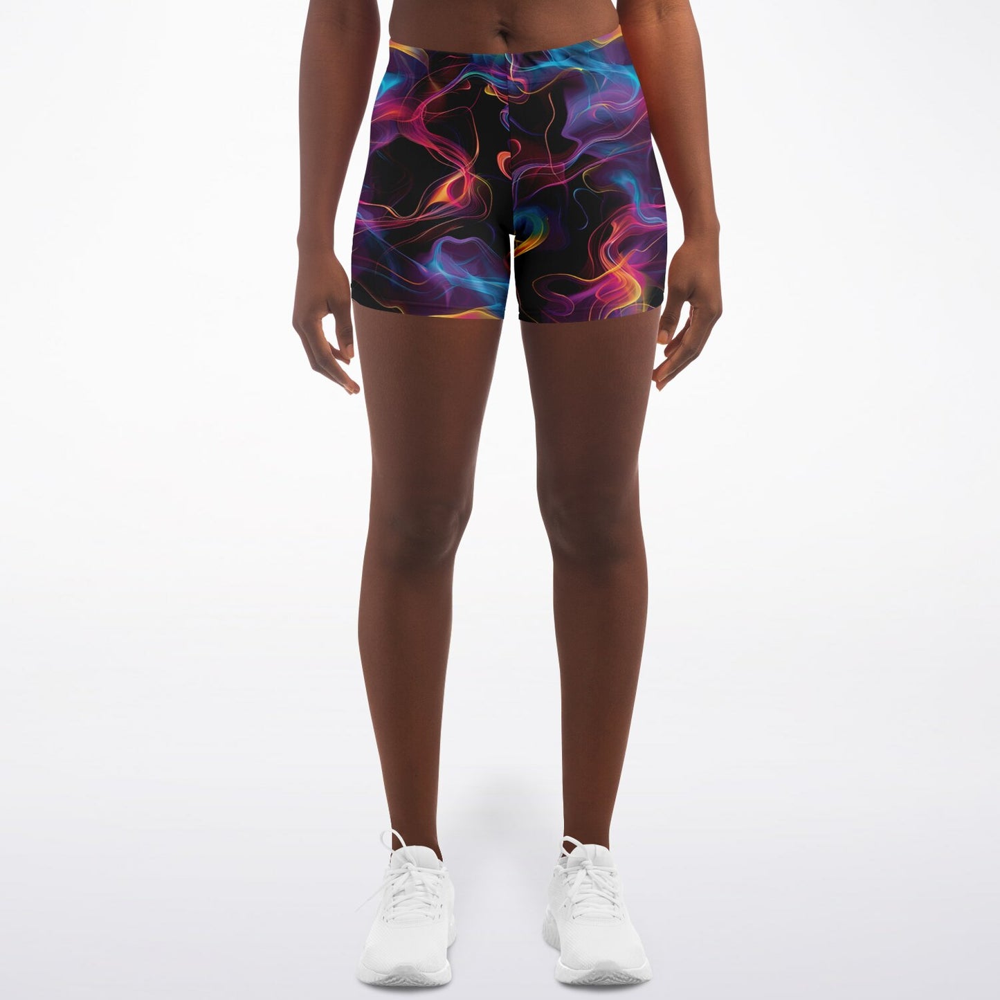 Neon Smoke Legging Shorts - AOP D12