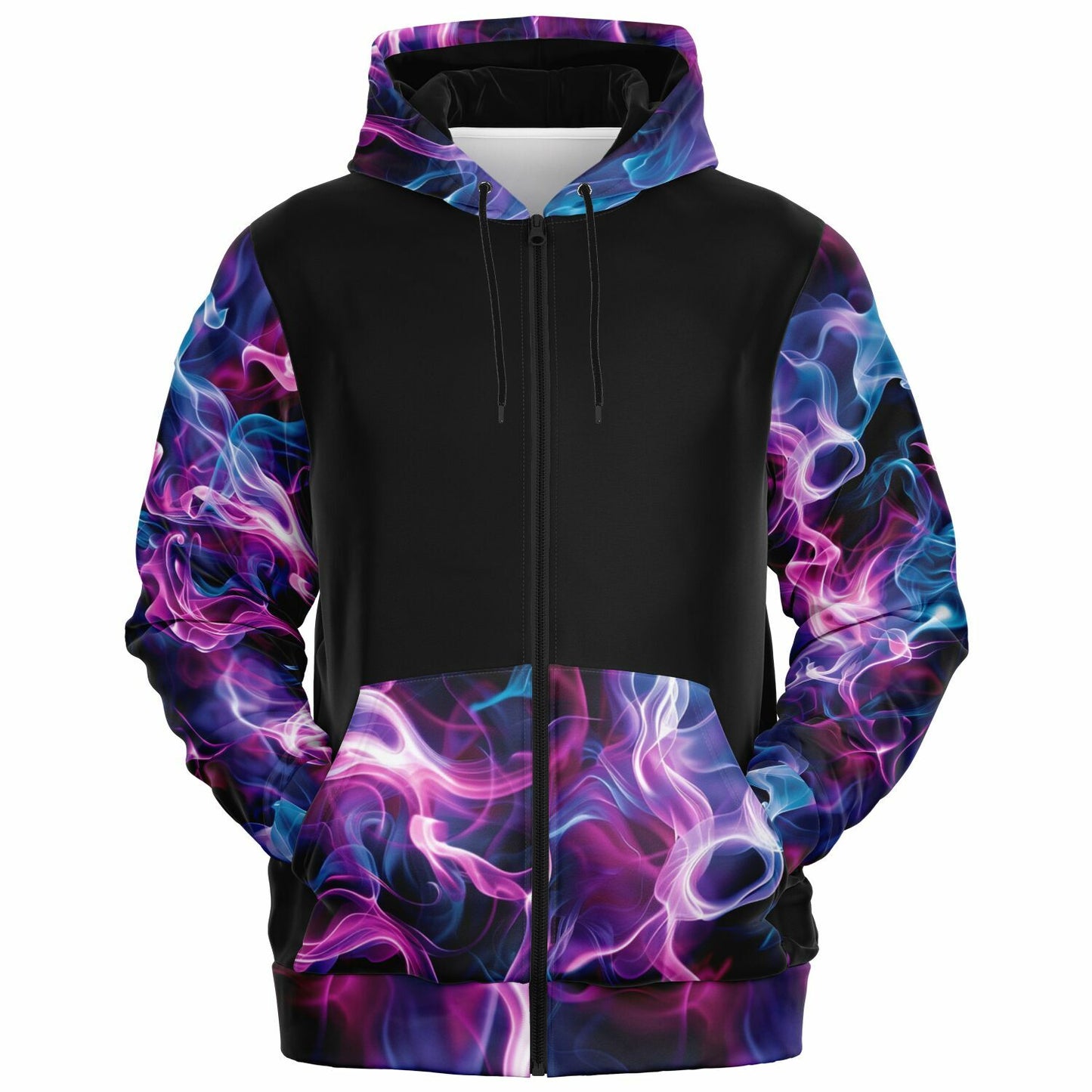 Neon Smoke 2 Fashion Zip-Up Hoodie -