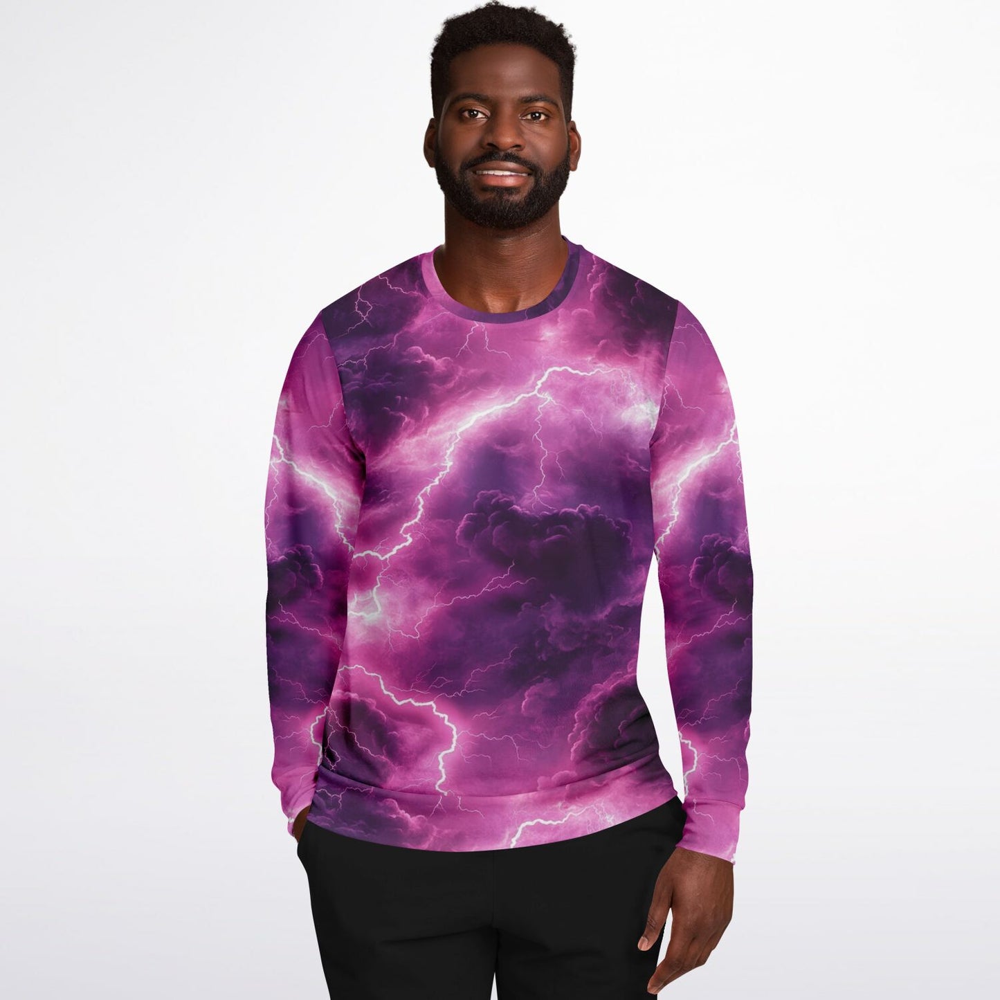 Pink Lightening Crew Sweatshirt -