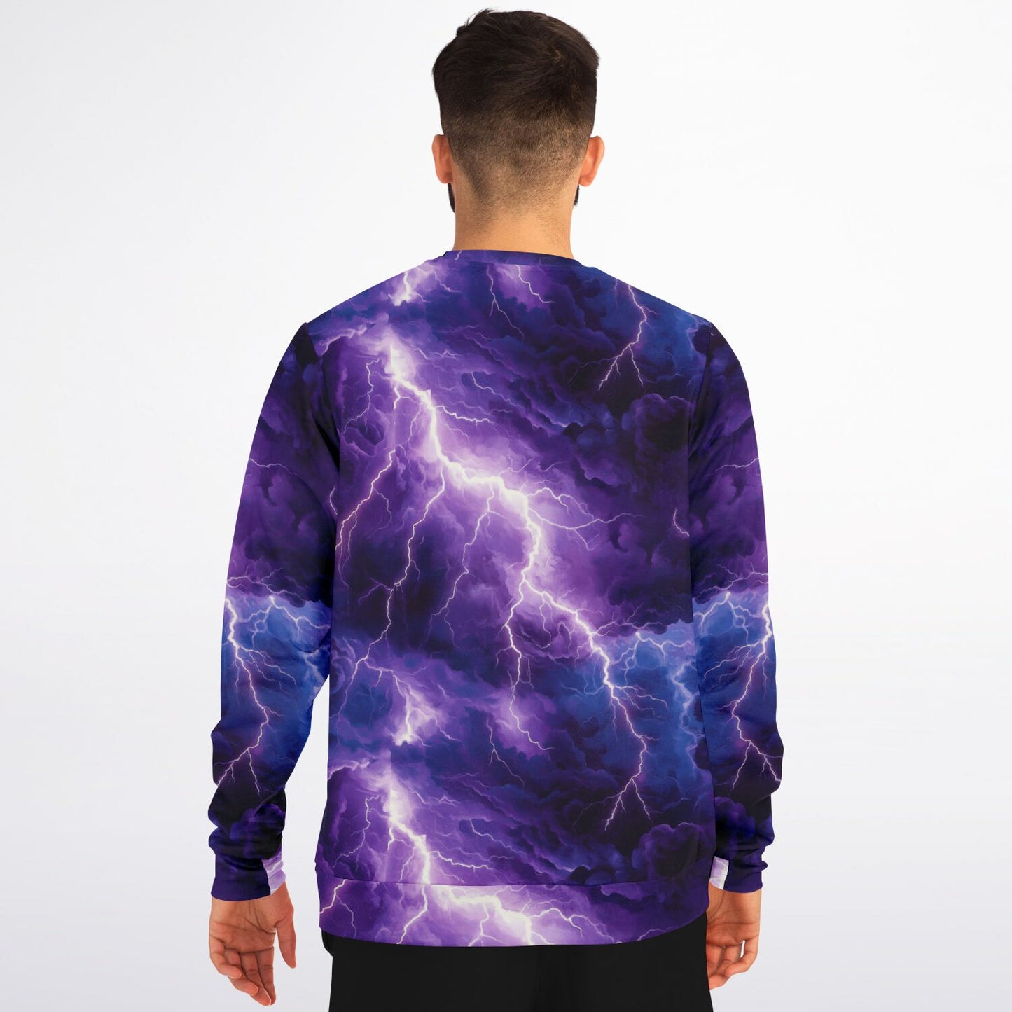 Purple Lightening Crew Sweatshirt -