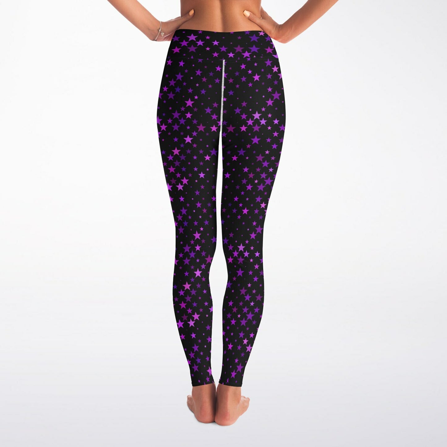 Purple Star Yoga Leggings - AOP