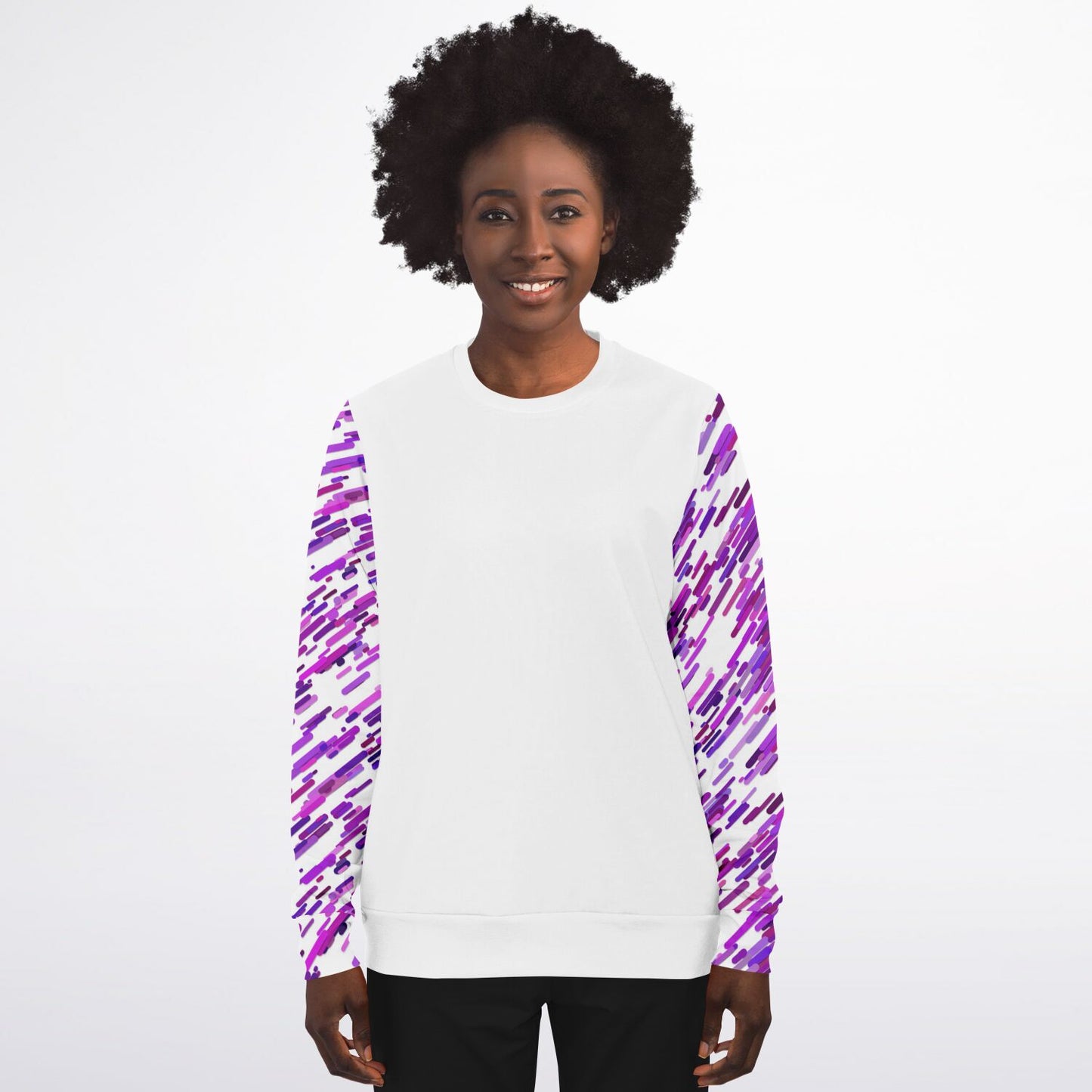 Purple abstract Crew Sweatshirt - AOP