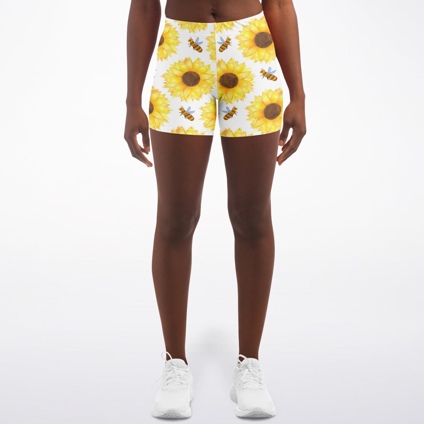 Bee's and Sunflowers Legging Shorts - AOP