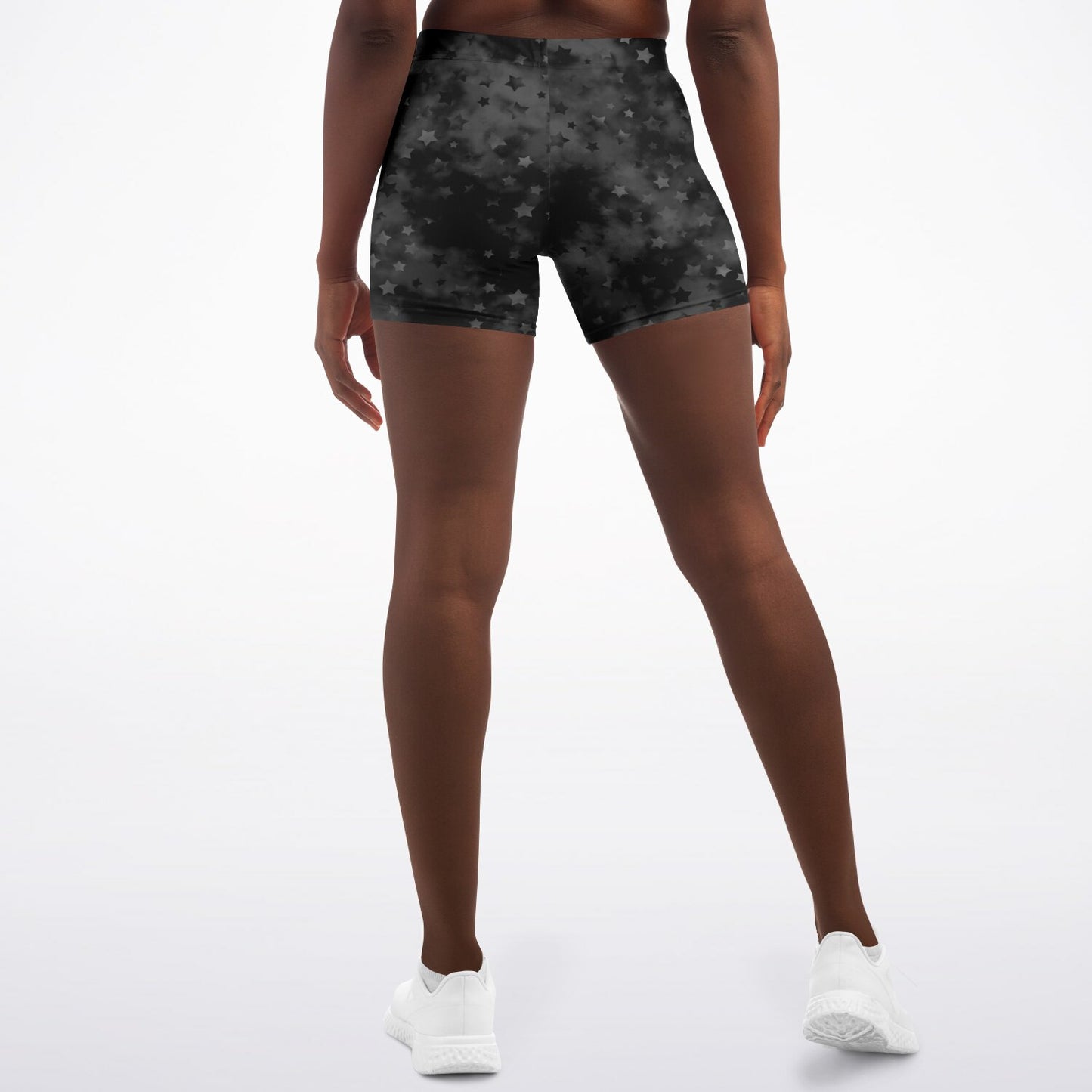 Black star noir Legging Shorts - AOP