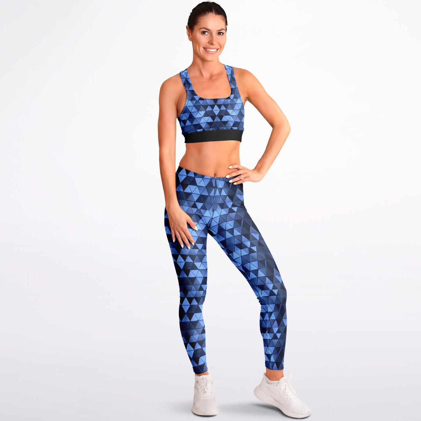 Blue Diamond Padded Sports Bra & Leggings -