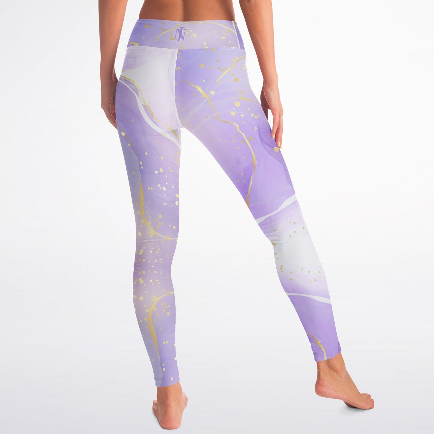 Purple with gold Yoga Leggings