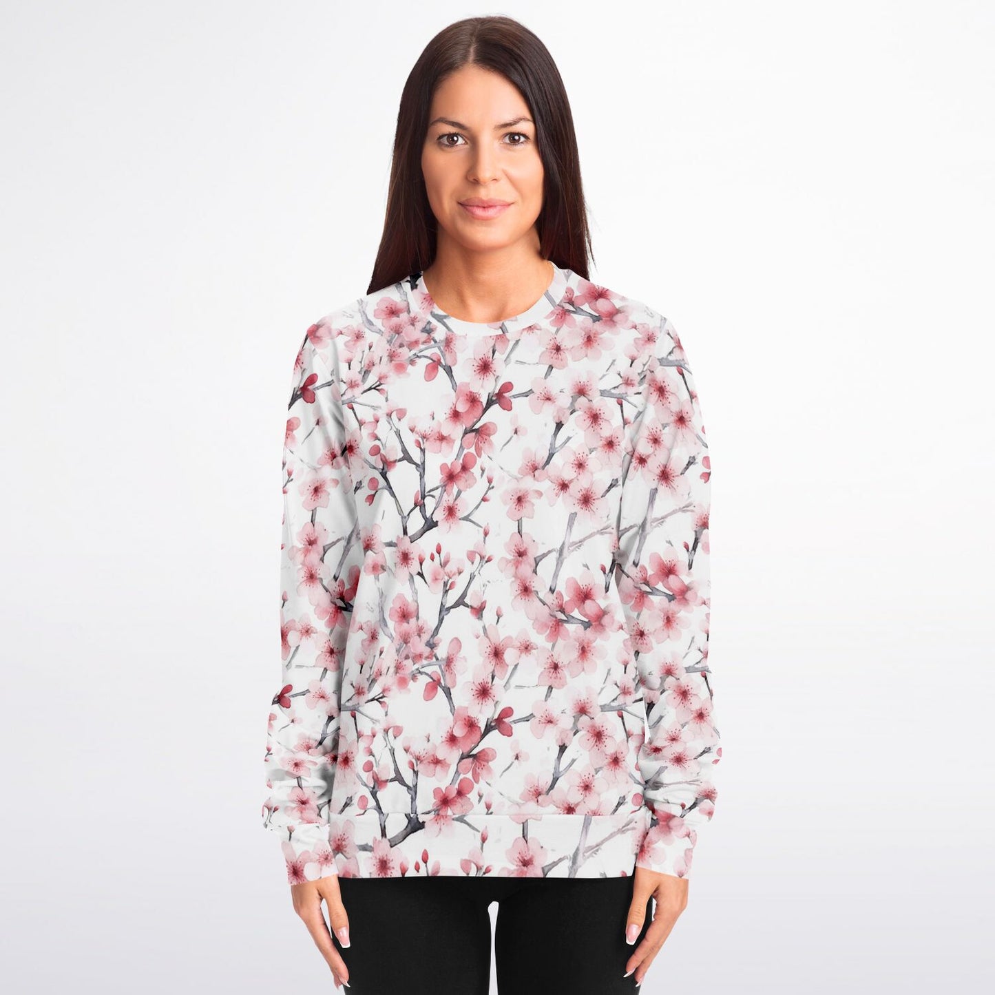Pink Tree Blossom's Crew Sweatshirt - AOP