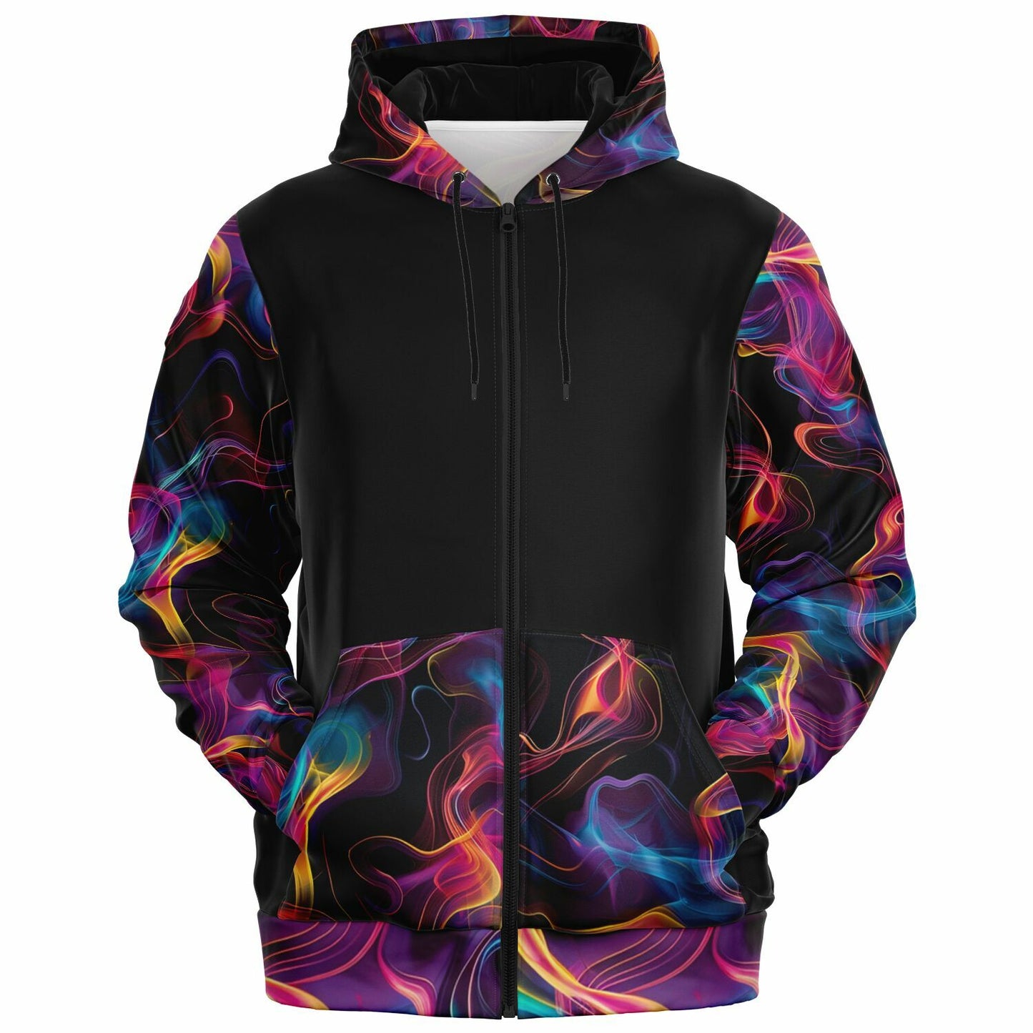 Neon Smoke 4 Fashion Zip-Up Hoodie -