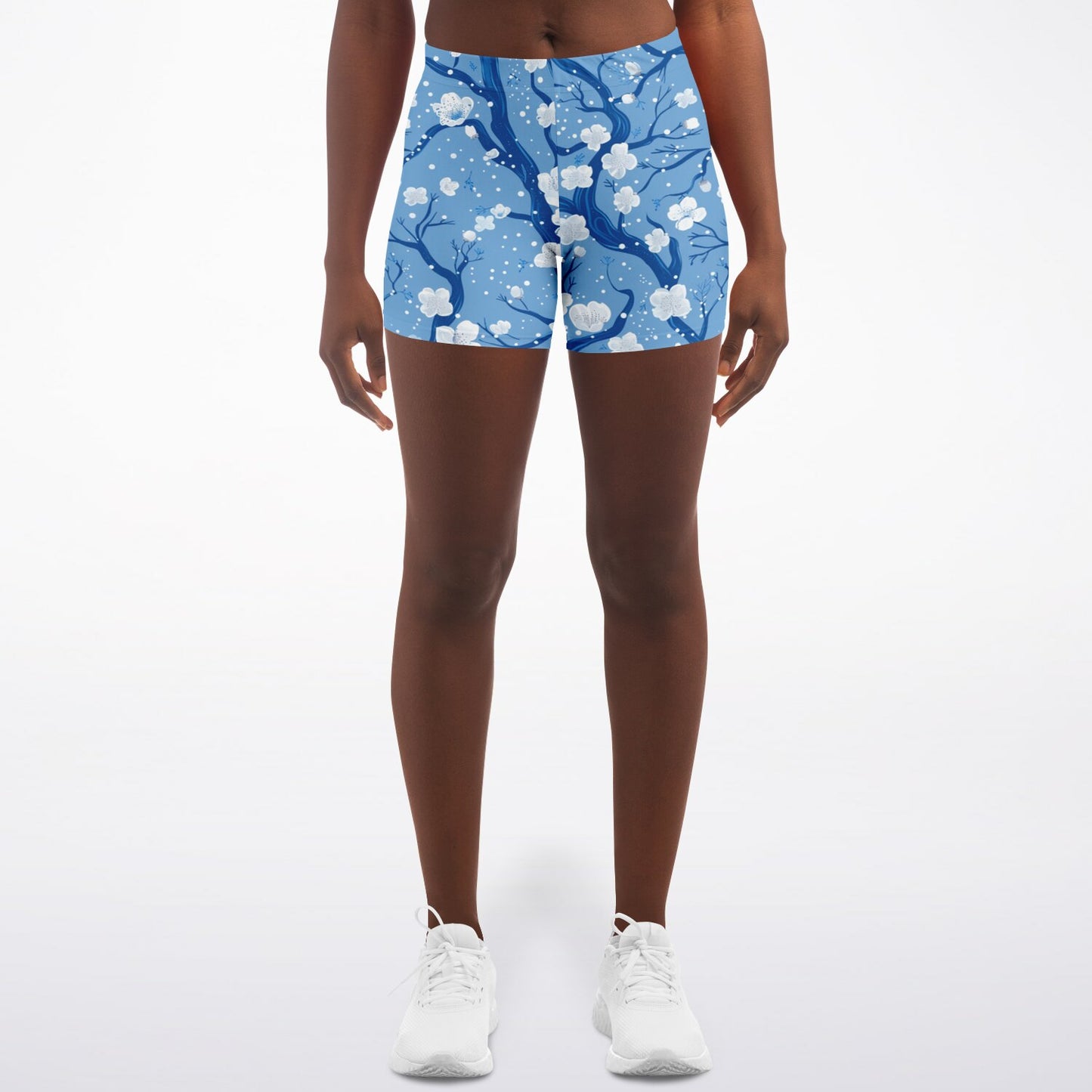 Blue poplar tree Legging Shorts - AOP