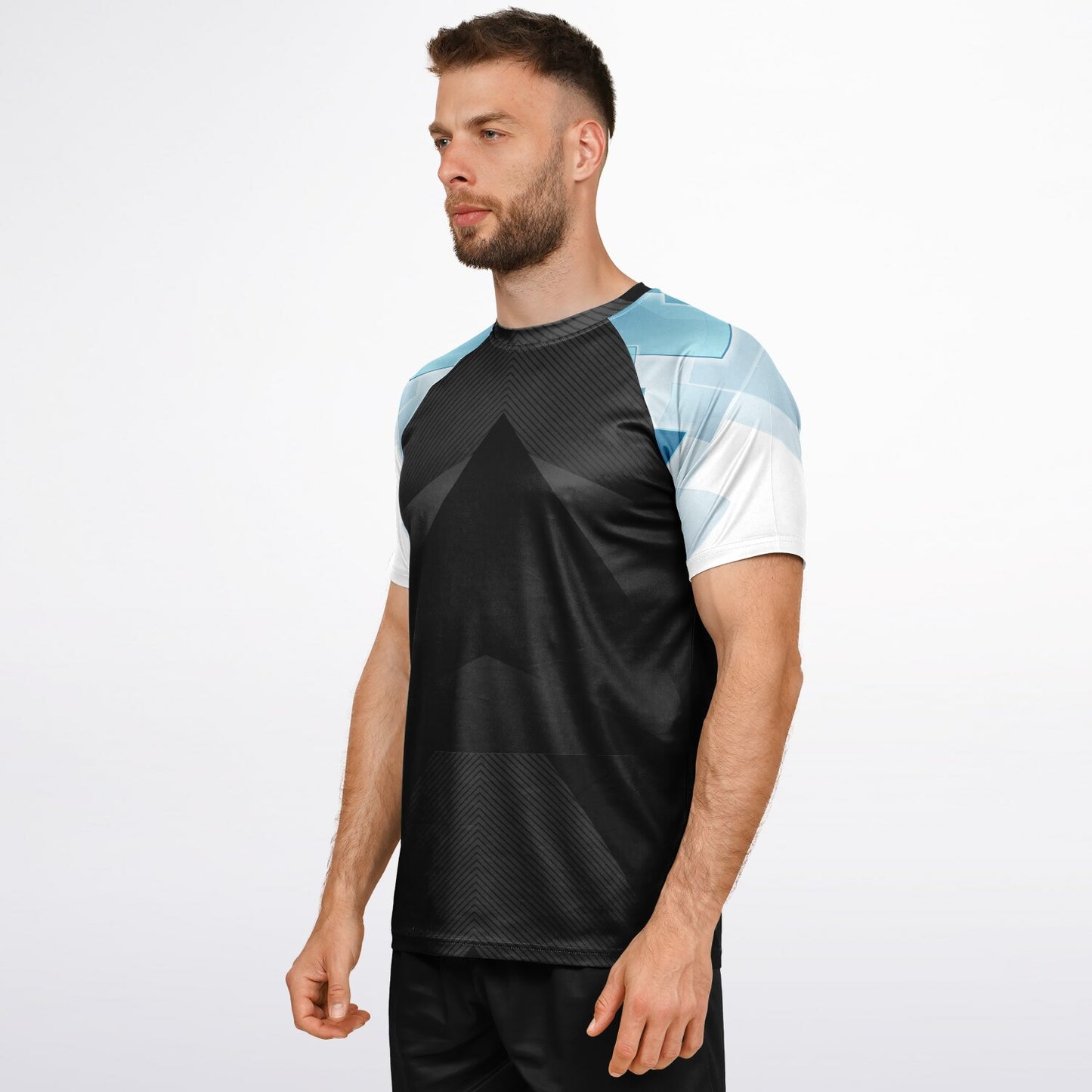 Carbon Arrow Blue Ice sleeve's Men's Active Wear Jersey