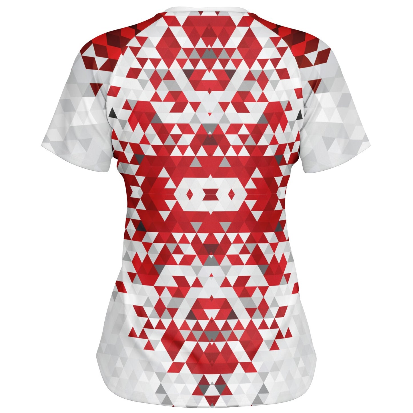 Women's active top - Red and white diamond