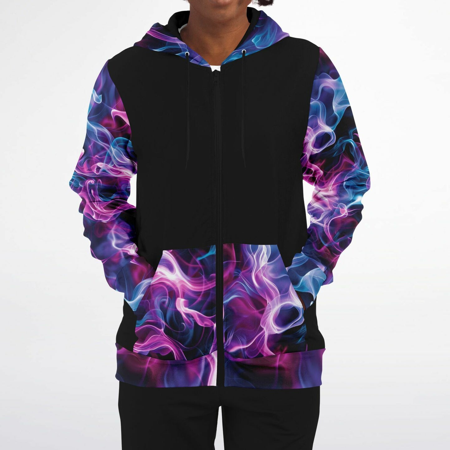Neon Smoke 2 Fashion Zip-Up Hoodie -