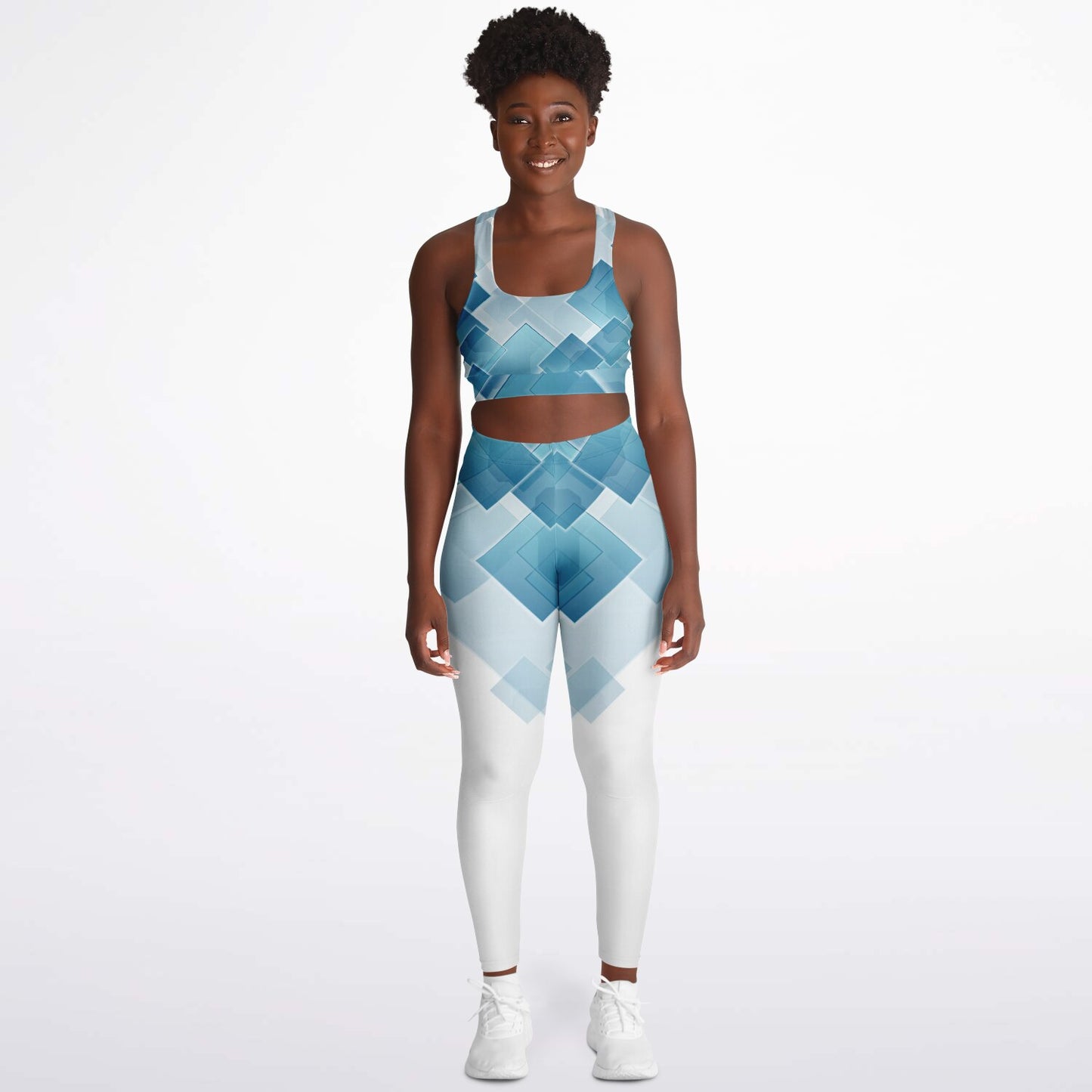 Blue Ice Padded Sports Bra & Leggings -