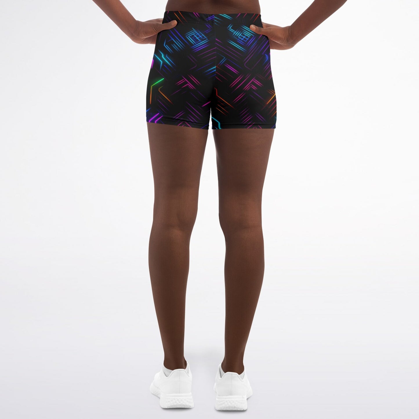 Neon Lights Legging Shorts - AOP D3