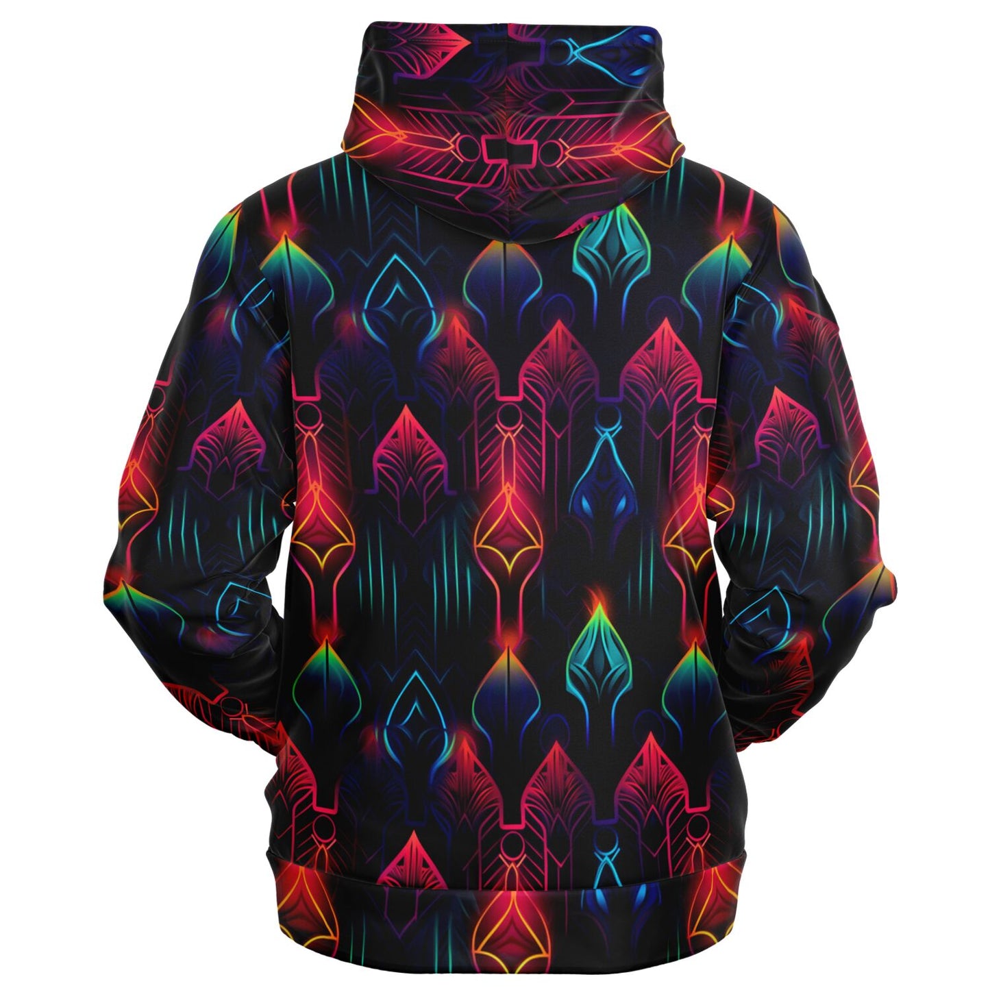 Neon Lights Zip-Up Hoodie - AOP D2