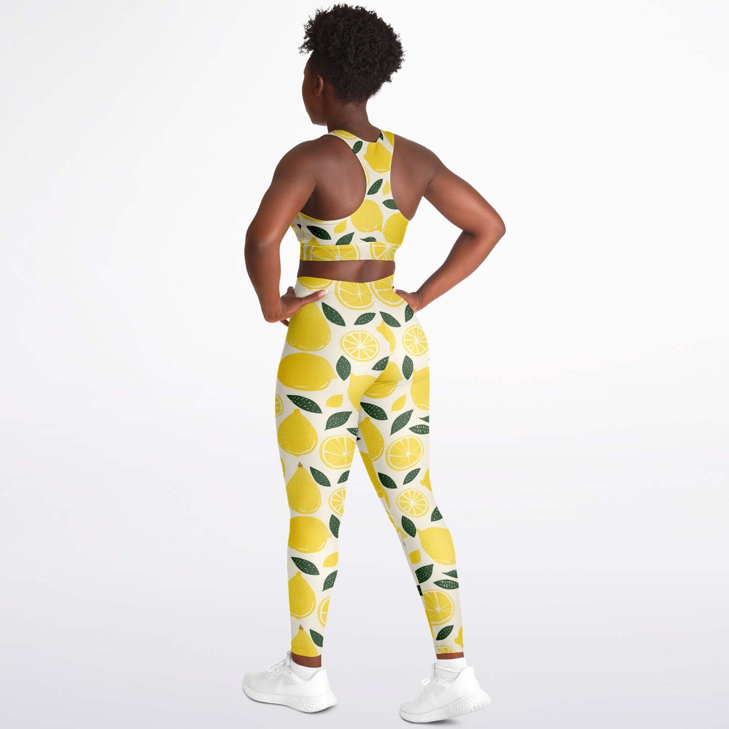 Lemon Padded Sports Bra & Leggings - AOP