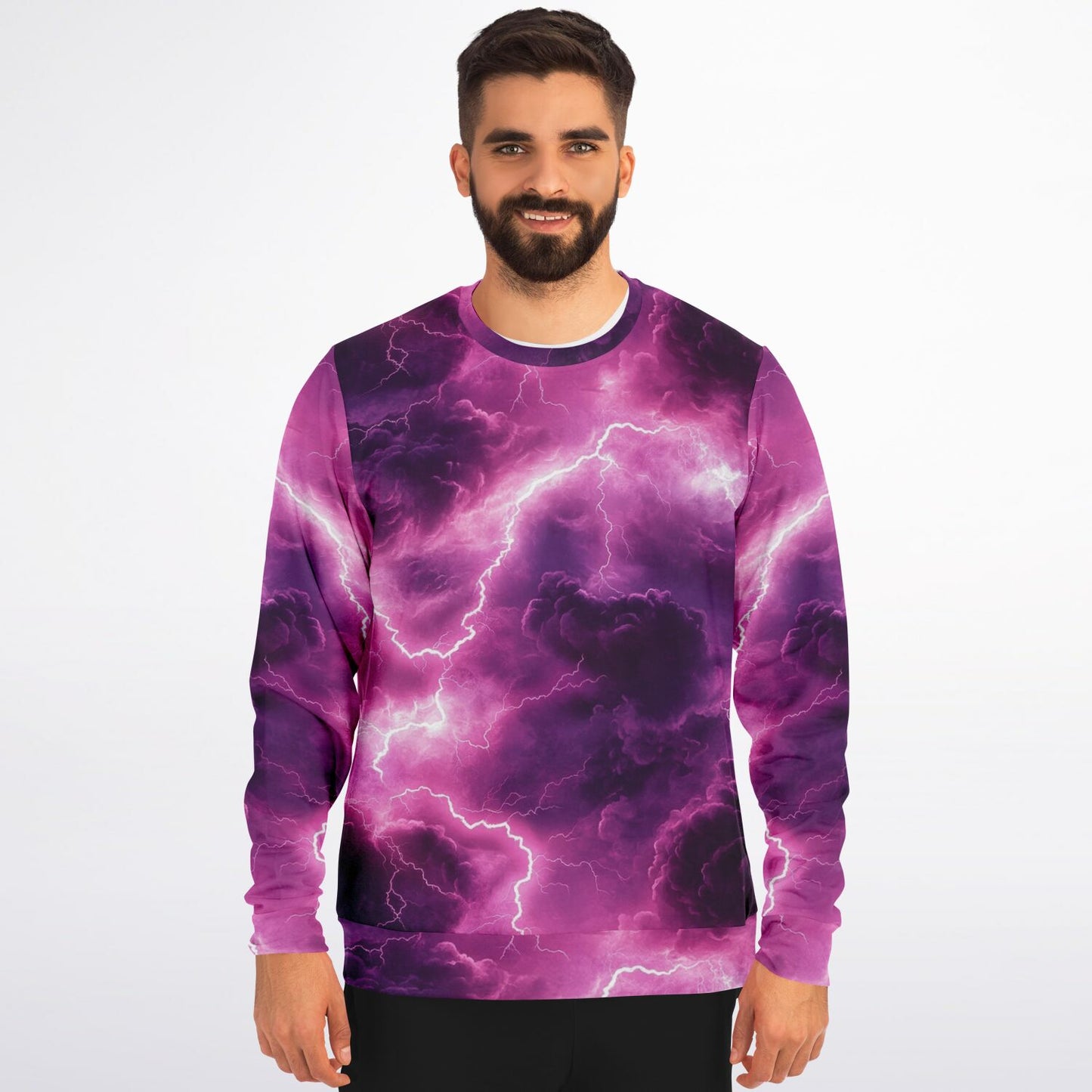 Pink Lightening Crew Sweatshirt -